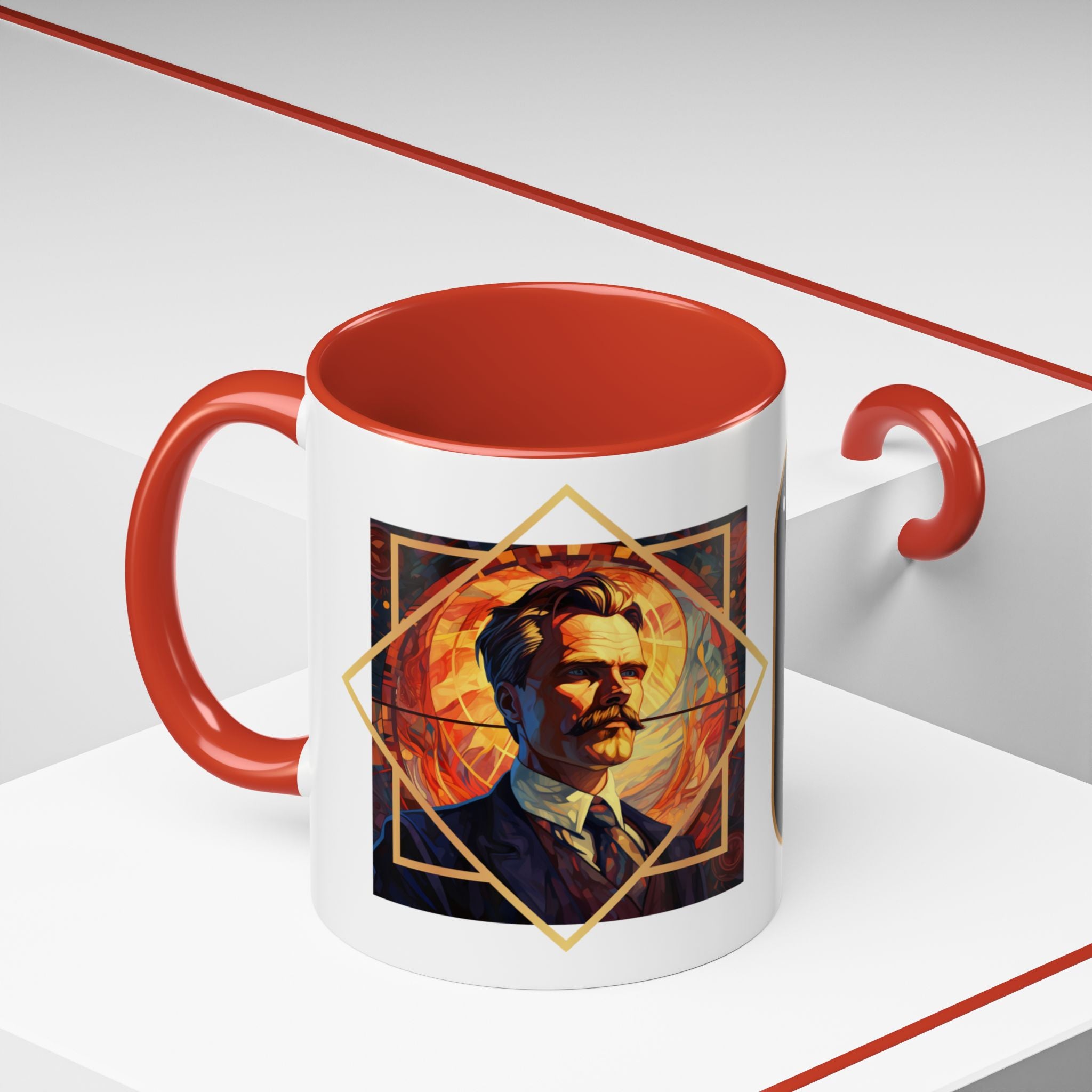 Nietzsche -The advantage of a bad memory is that one enjoys several times the same good things for the first time Quote -  Accent Coffee Mug (11, 15oz)