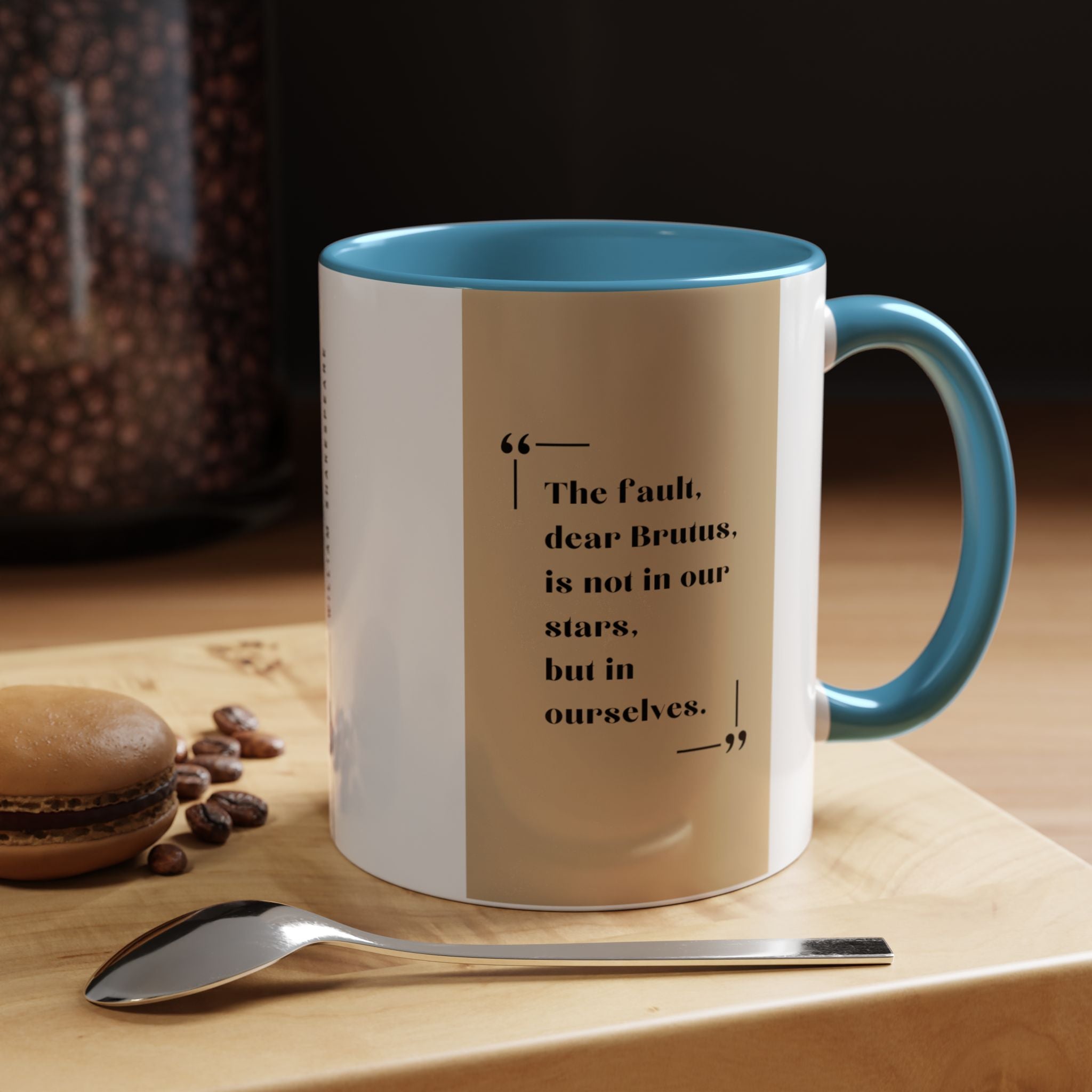 Shakespeare Brutus Quote Mug | Classic Literature Coffee Cup | 11oz, 15oz Accent Mugs for Thinkers & Literary Fans
