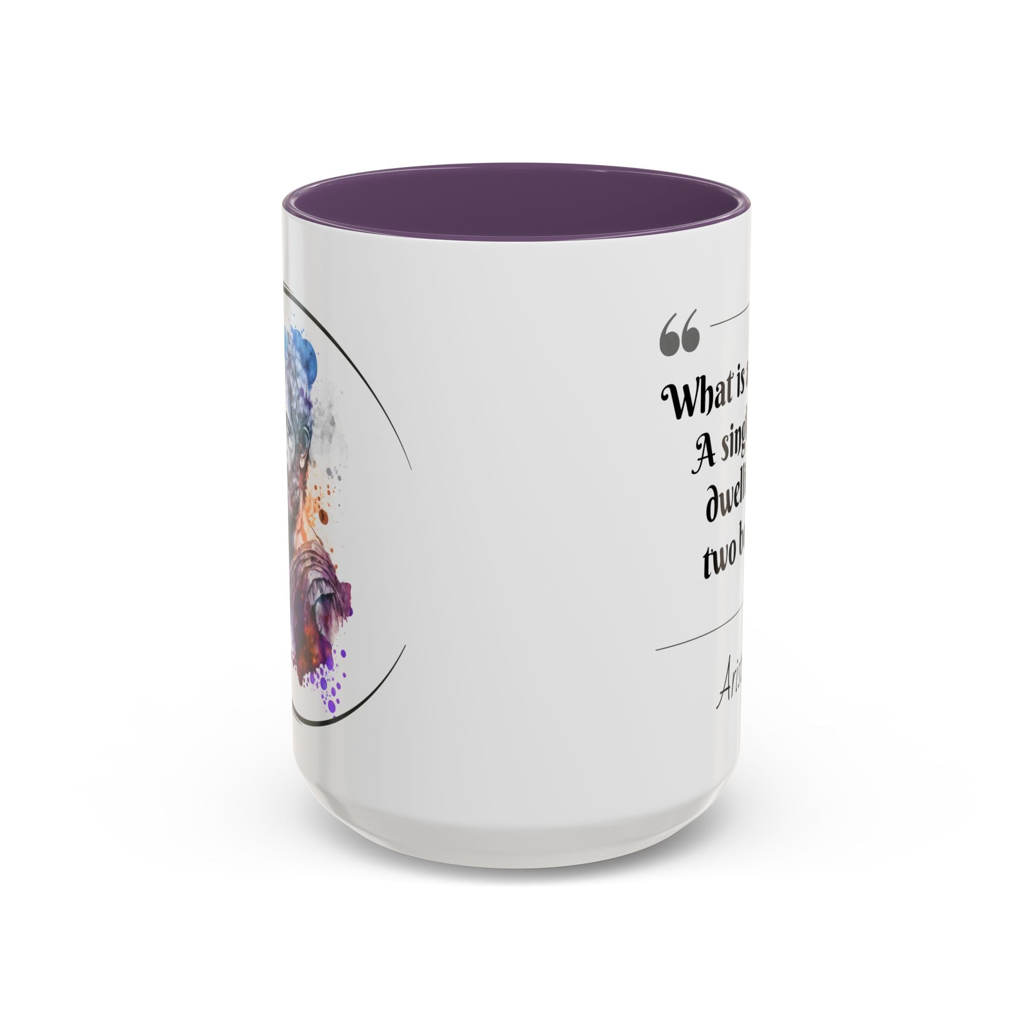 Aristotle What is a Friend Quote Mug | Motivational Philosophy Cup | 11oz, 15oz Accent Mugs for Thinkers & Positivity Lovers