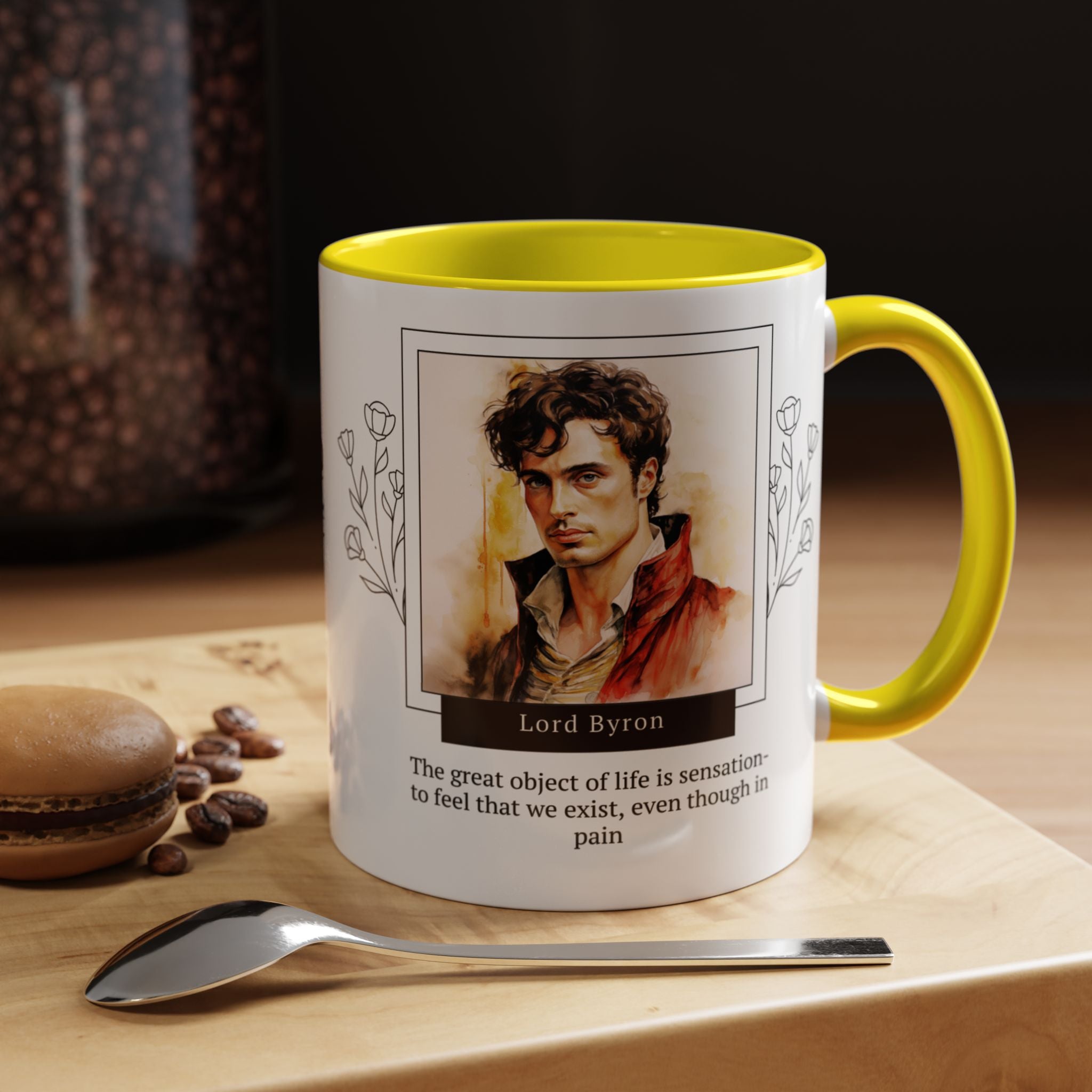 Lord Byron Sensation Quote Coffee Mug | Thought-Provoking Accent Mug (11, 15oz) | Perfect Gift for Literary Fans