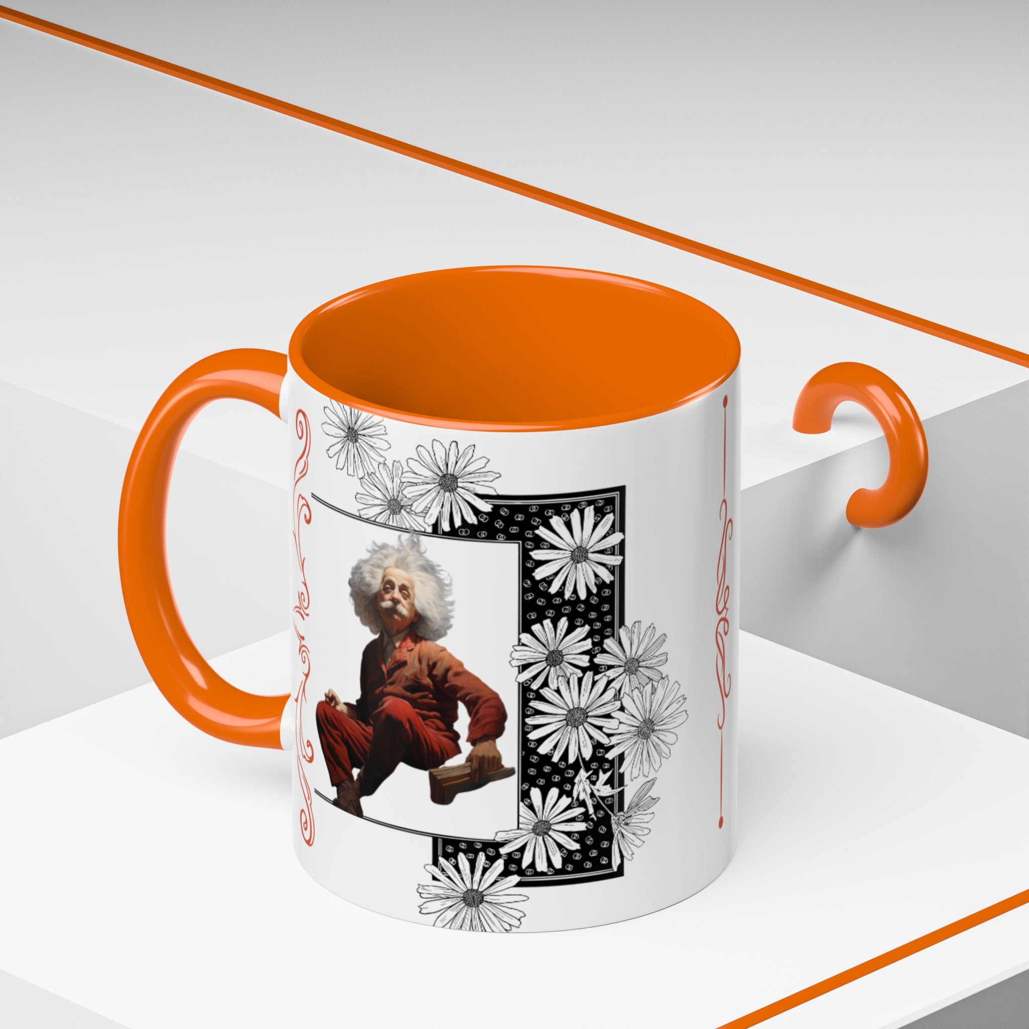 Albert Einstein Two Things Are Infinite Quote Mug | Witty Philosophy Coffee Cup | 11oz, 15oz Accent Mugs for Science Lovers & Thinkers