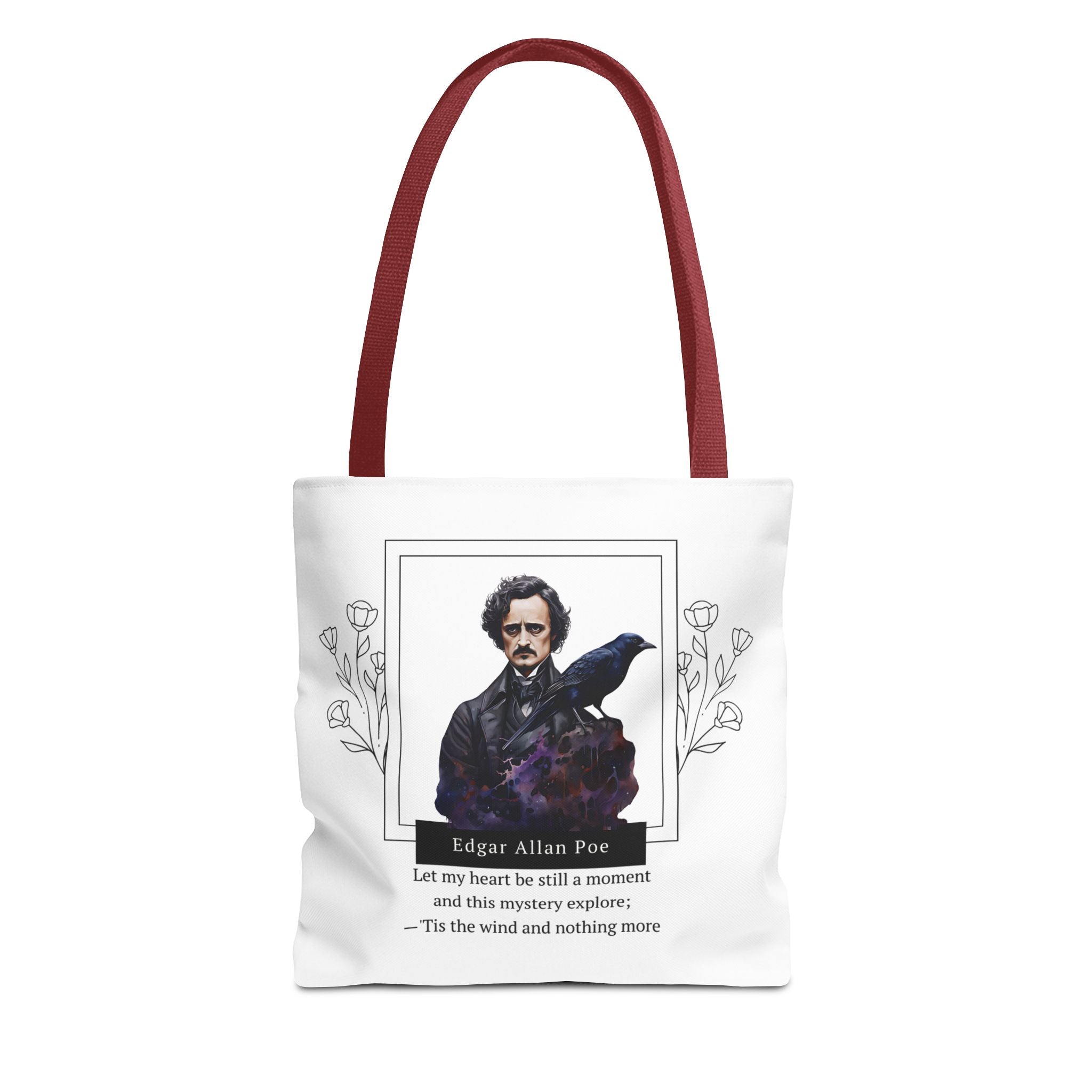 Edgar Allan Poe The Raven Quote Tote Bag | Gothic Mystery AOP Tote