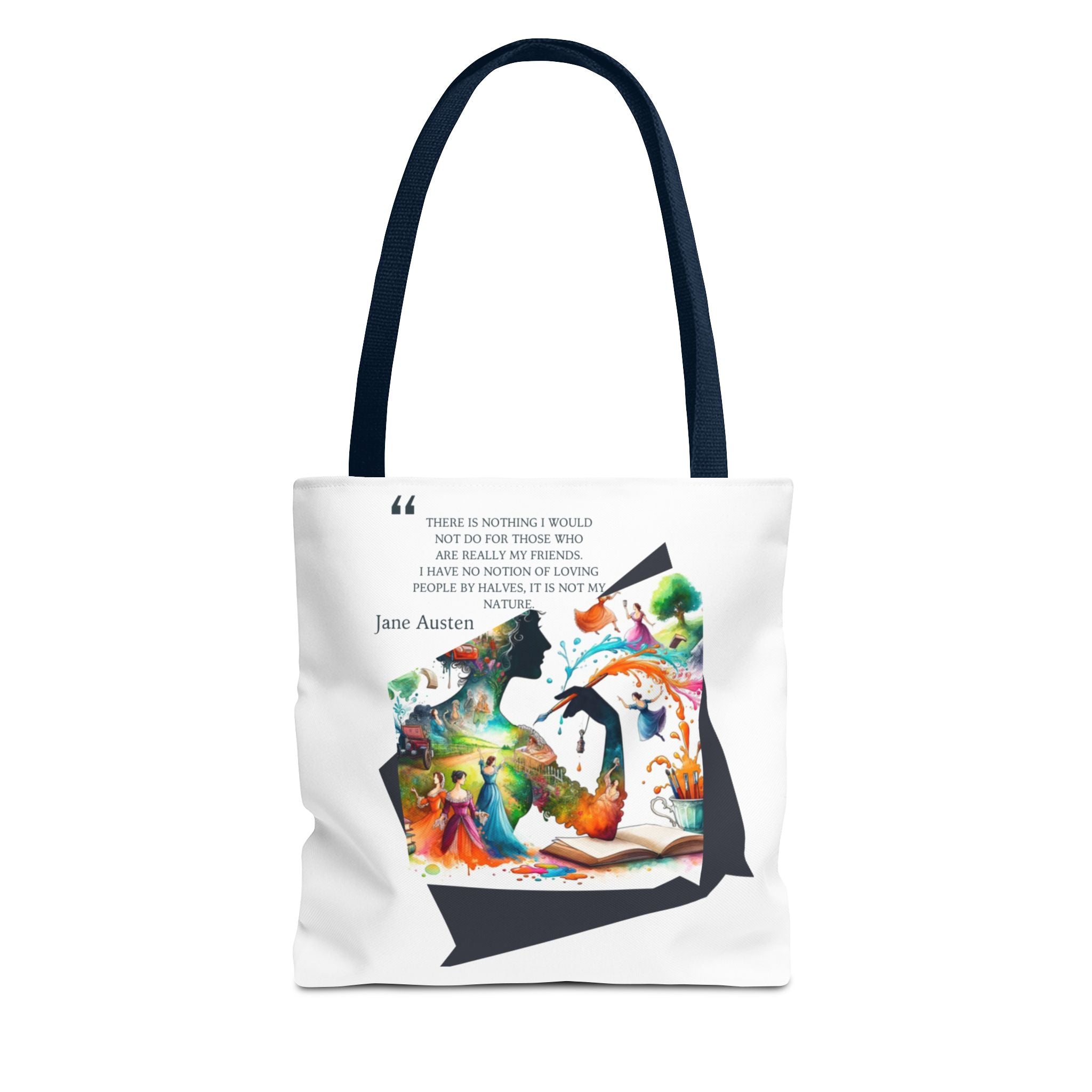 Jane Austen - There is nothing I wouldn't do for my friends Tote Bag (AOP) in 3 sizes