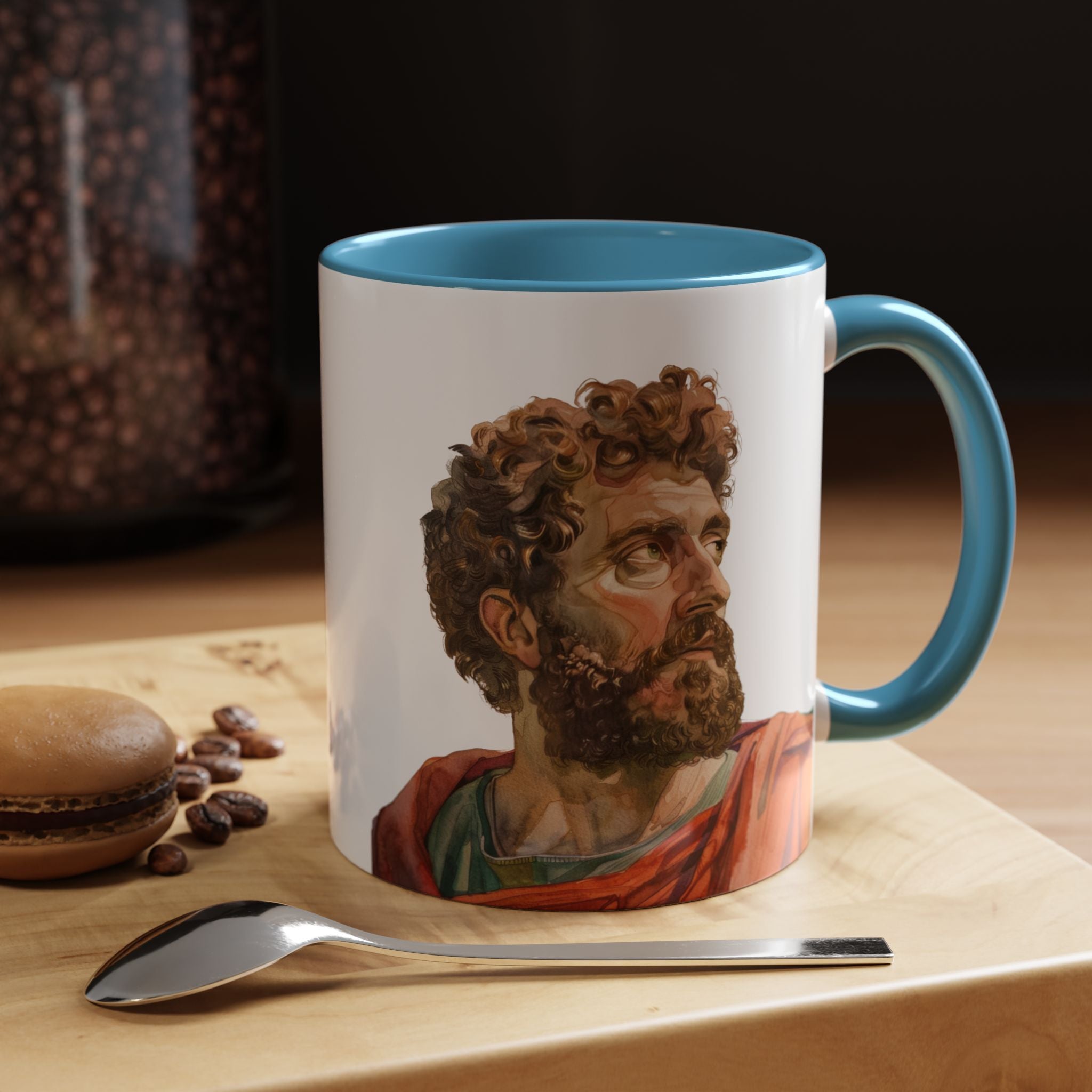 Marcus Aurelius Colour of a Soul Quote Mug | Philosophical Coffee Cup | 11oz, 15oz Accent Mugs for Thinkers| Stoics| Roman Empire