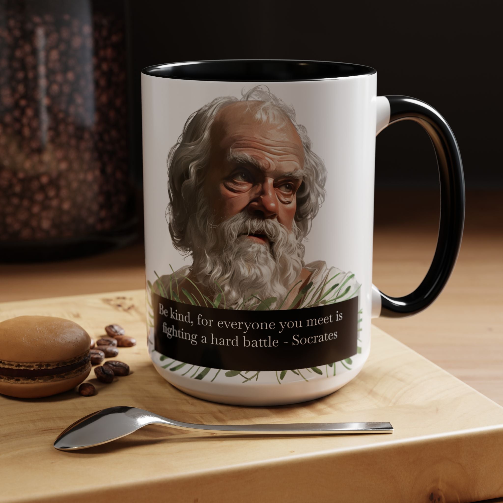 Socrates quote - Be Kind... 11oz, 15oz Accent Mugs