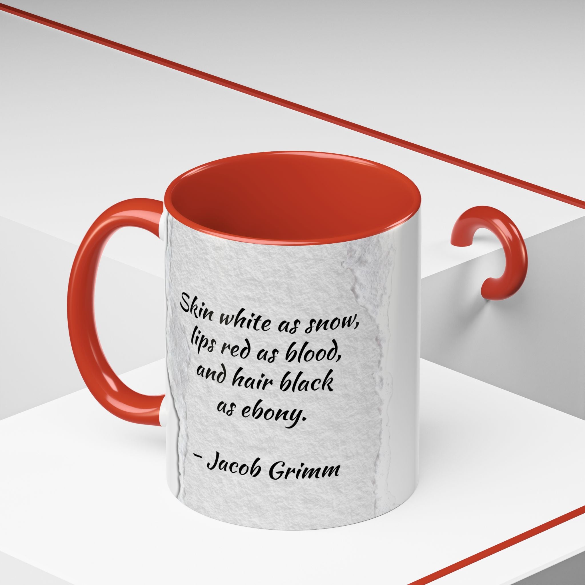 Brother's Grimm Snow White quote  with picture Accent Coffee Mug (11, 15oz) | Fairytale lover's mug