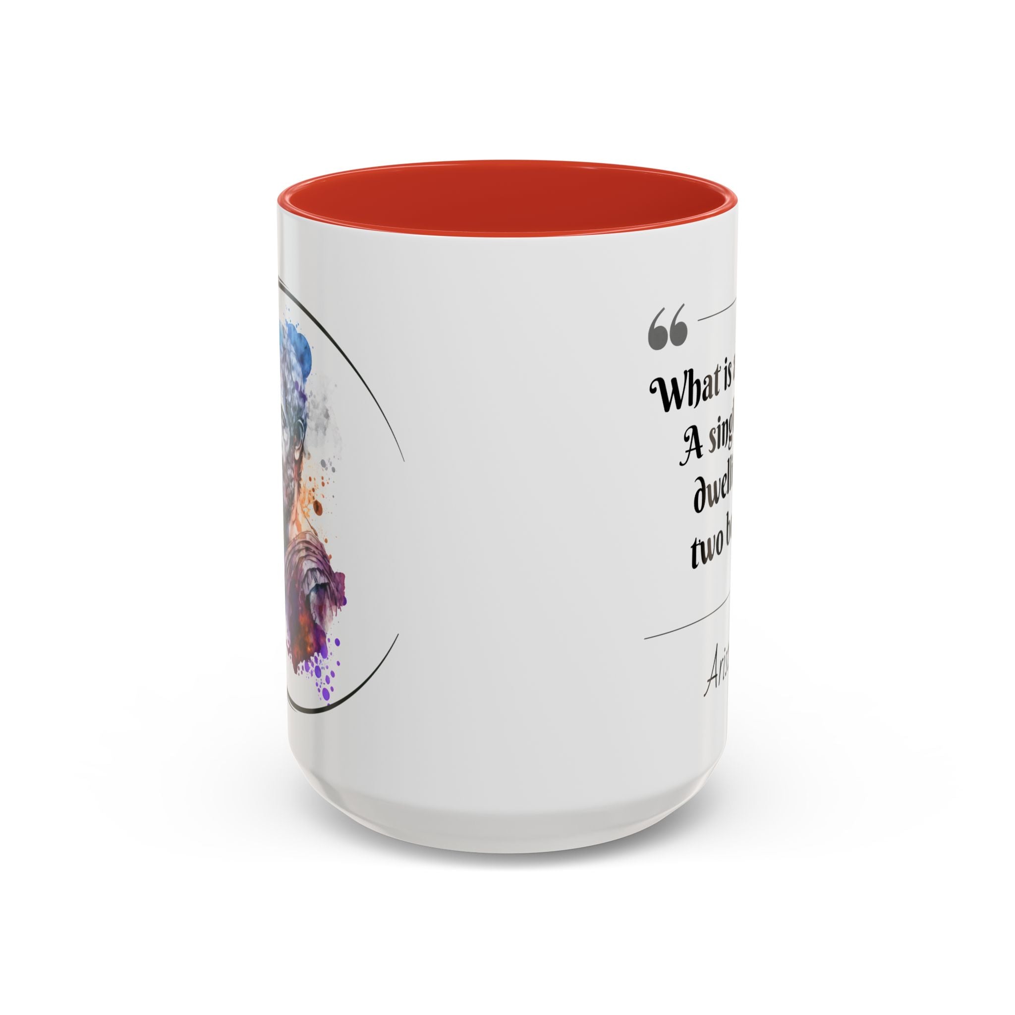 Aristotle What is a Friend Quote Mug | Motivational Philosophy Cup | 11oz, 15oz Accent Mugs for Thinkers & Positivity Lovers