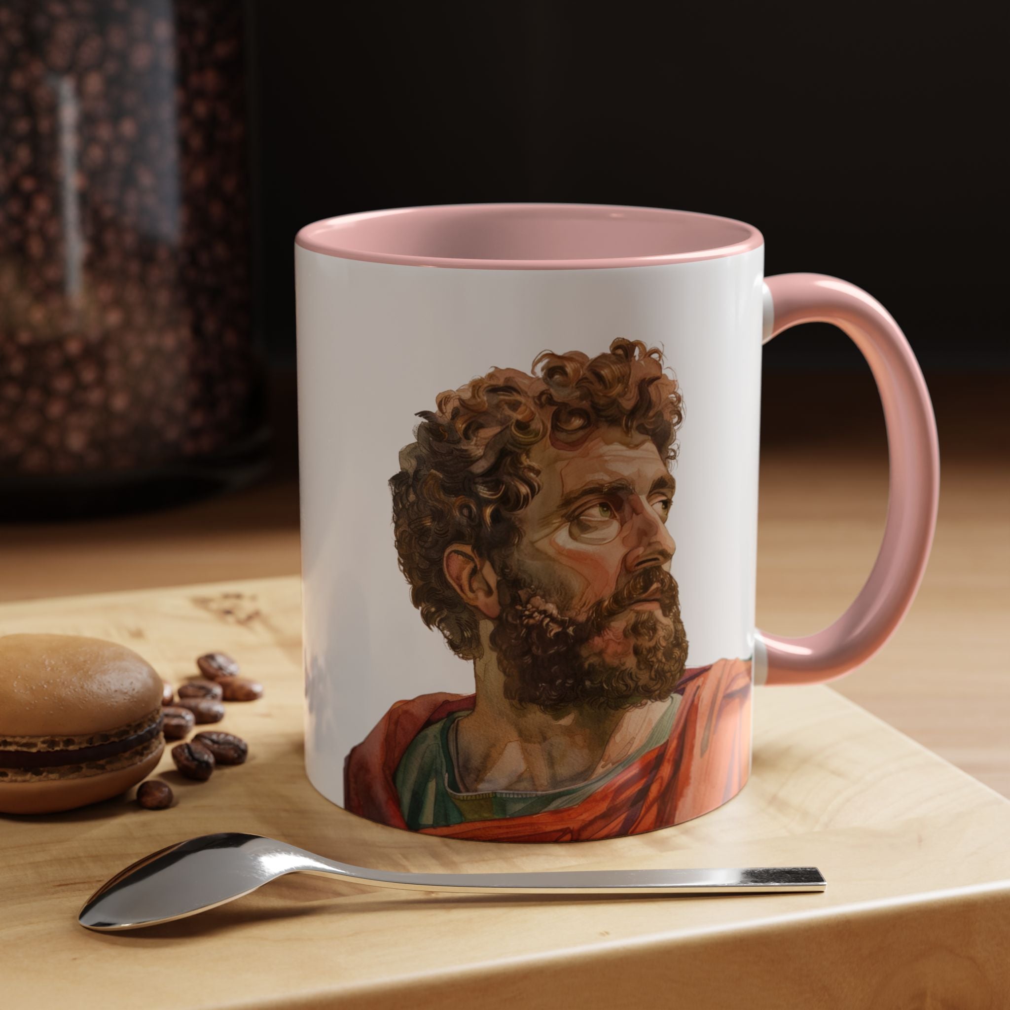 Marcus Aurelius Colour of a Soul Quote Mug | Philosophical Coffee Cup | 11oz, 15oz Accent Mugs for Thinkers| Stoics| Roman Empire