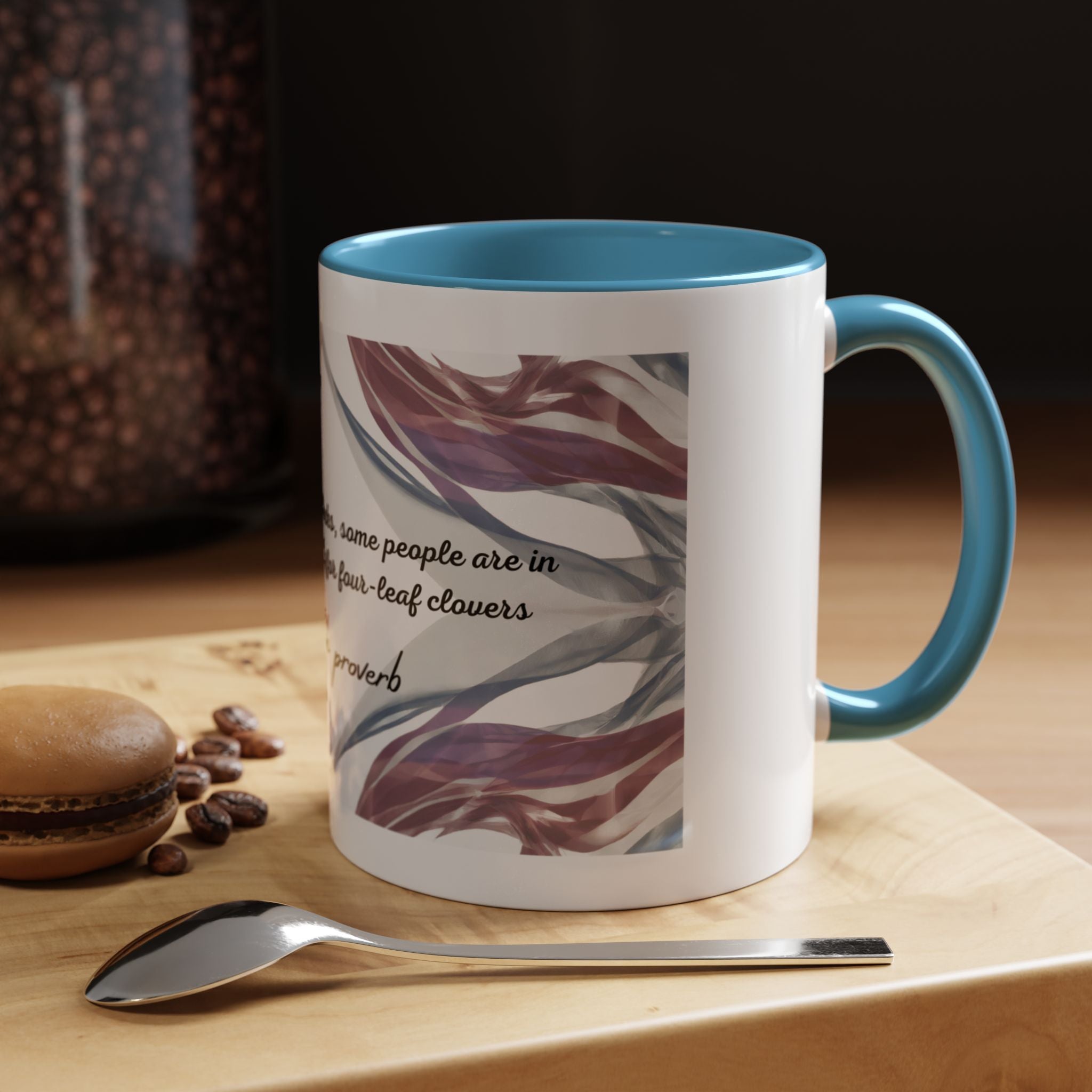 Polish Proverb Opportunity Knocks Mug | Motivational Coffee Cup | 11oz, 15oz Accent Mugs for Inspiration & Success