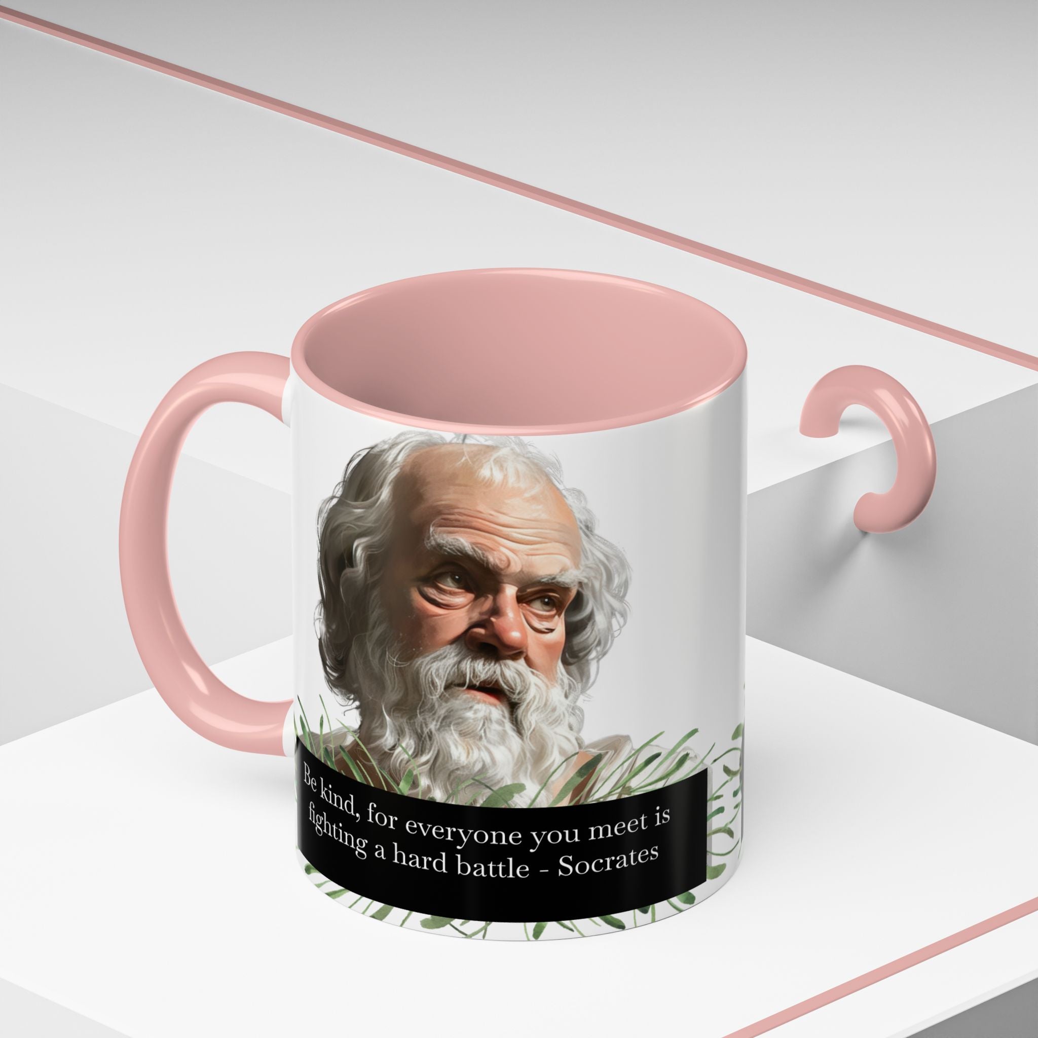 Socrates quote - Be Kind... 11oz, 15oz Accent Mugs