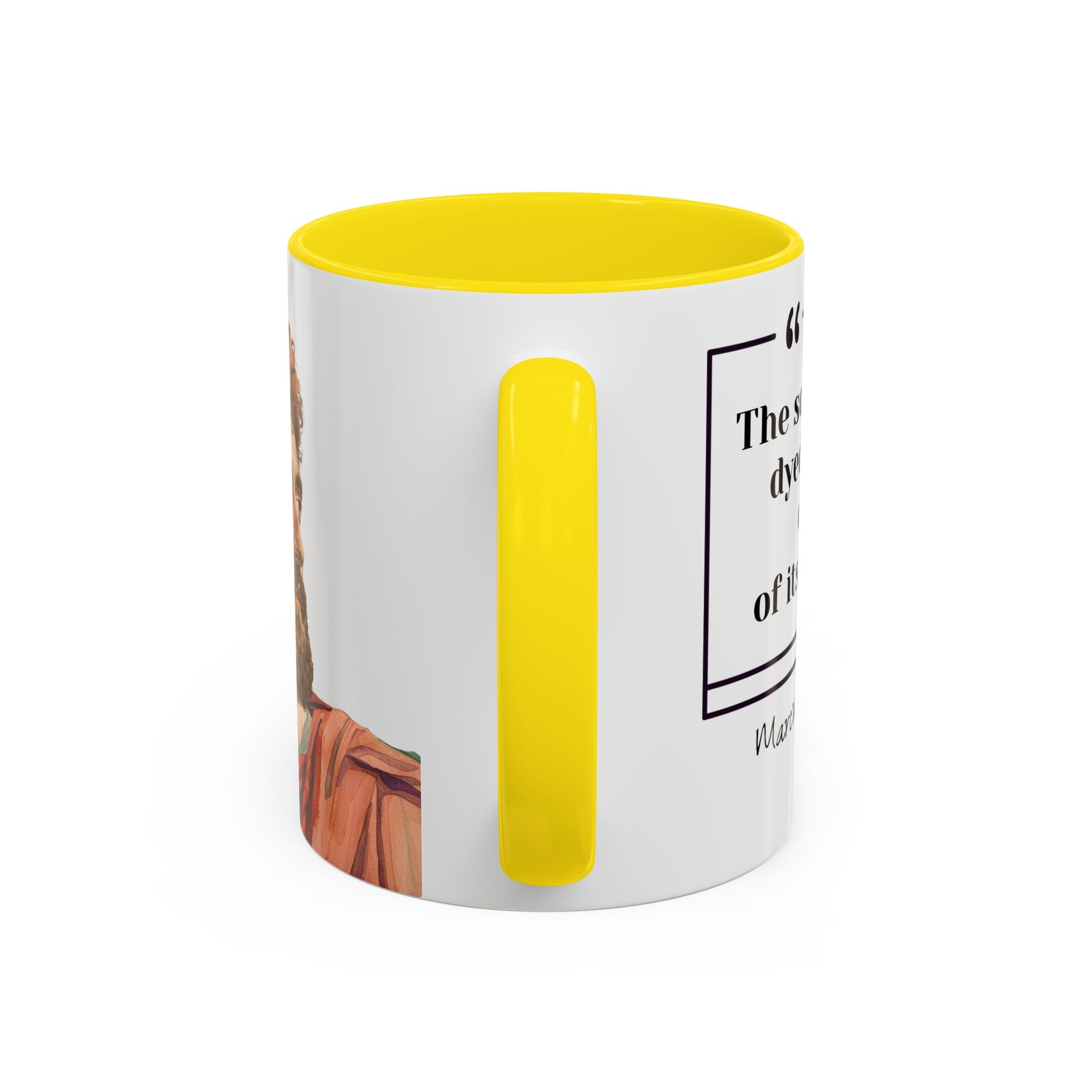 Marcus Aurelius Colour of a Soul Quote Mug | Philosophical Coffee Cup | 11oz, 15oz Accent Mugs for Thinkers| Stoics| Roman Empire