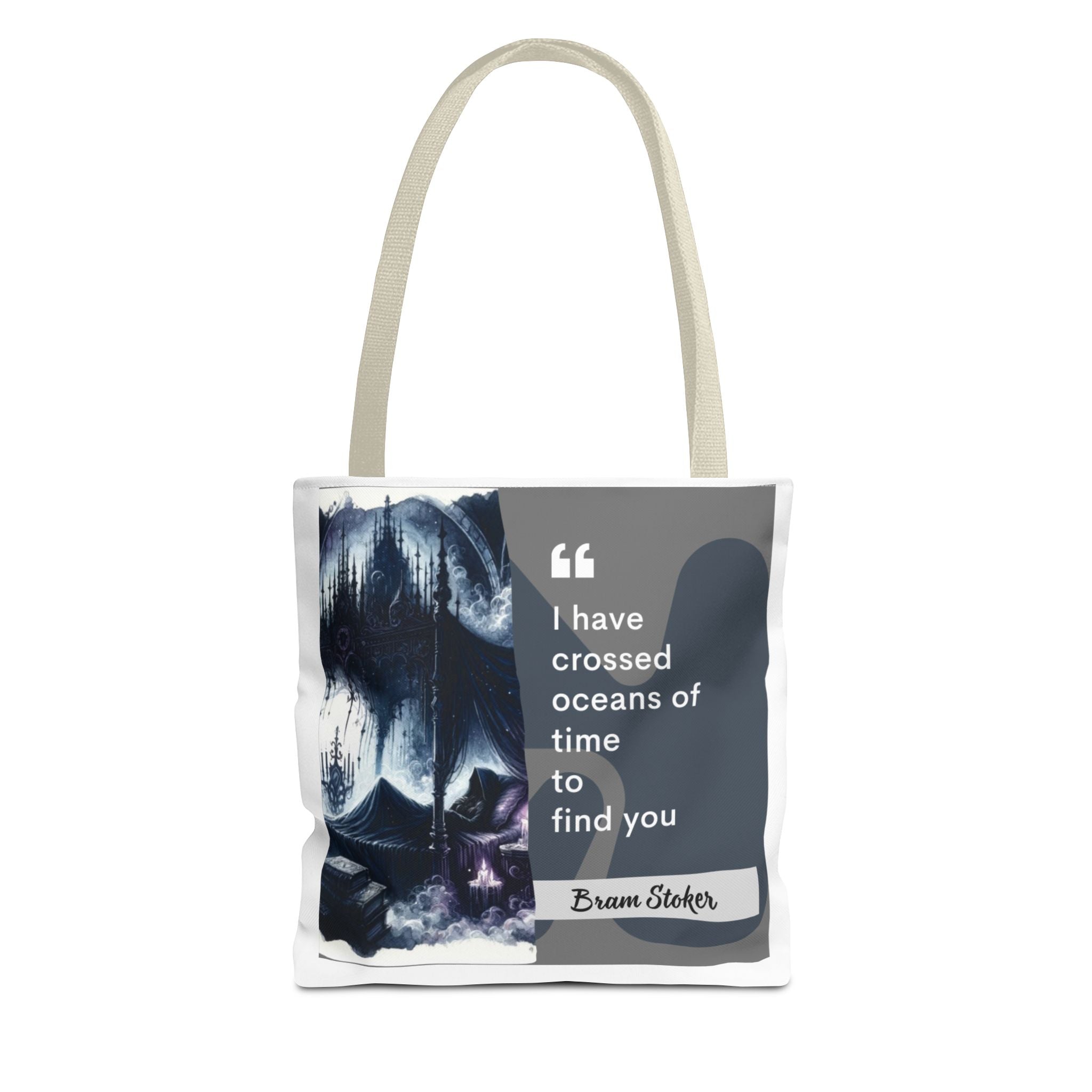 Bram Stoker Dracula Love Quote Tote Bag | Gothic Romance AOP Tote | Perfect for Dark Literature Fans