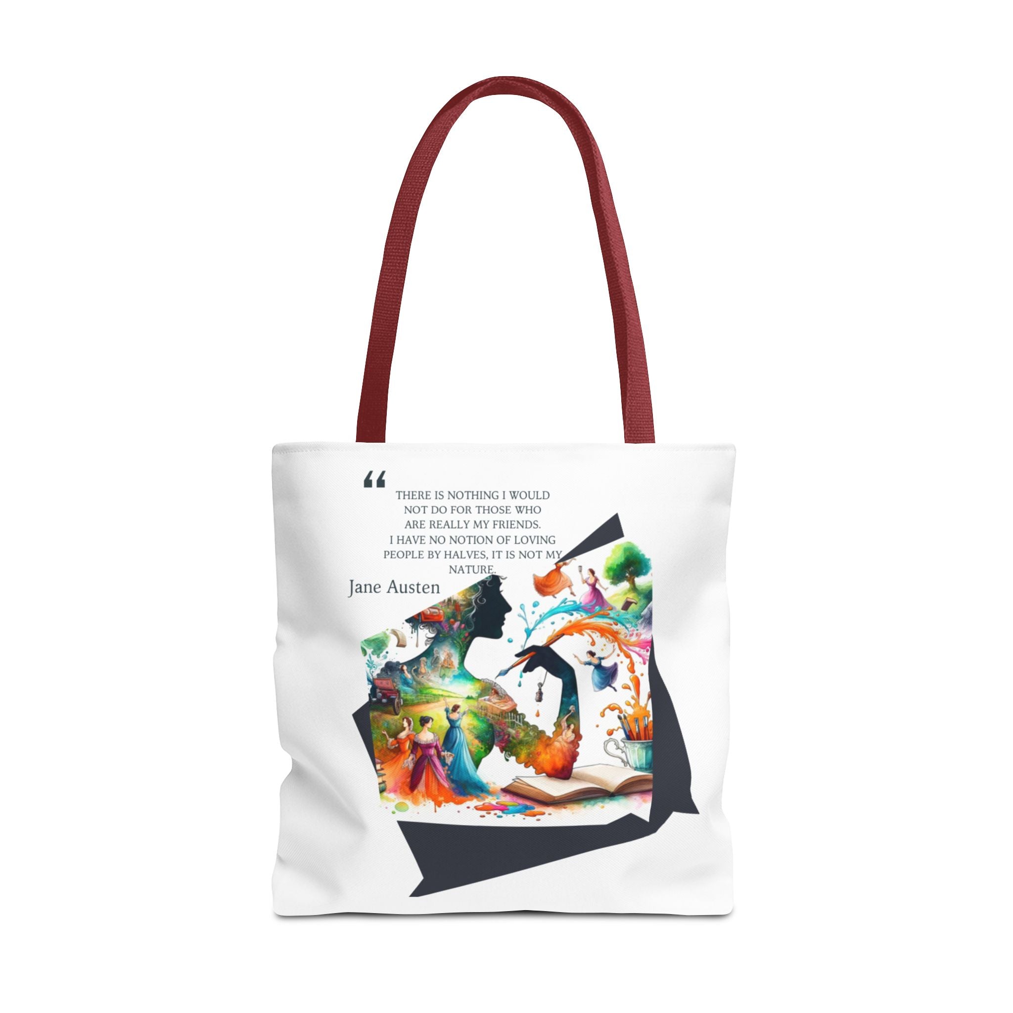 Jane Austen - There is nothing I wouldn't do for my friends Tote Bag (AOP) in 3 sizes