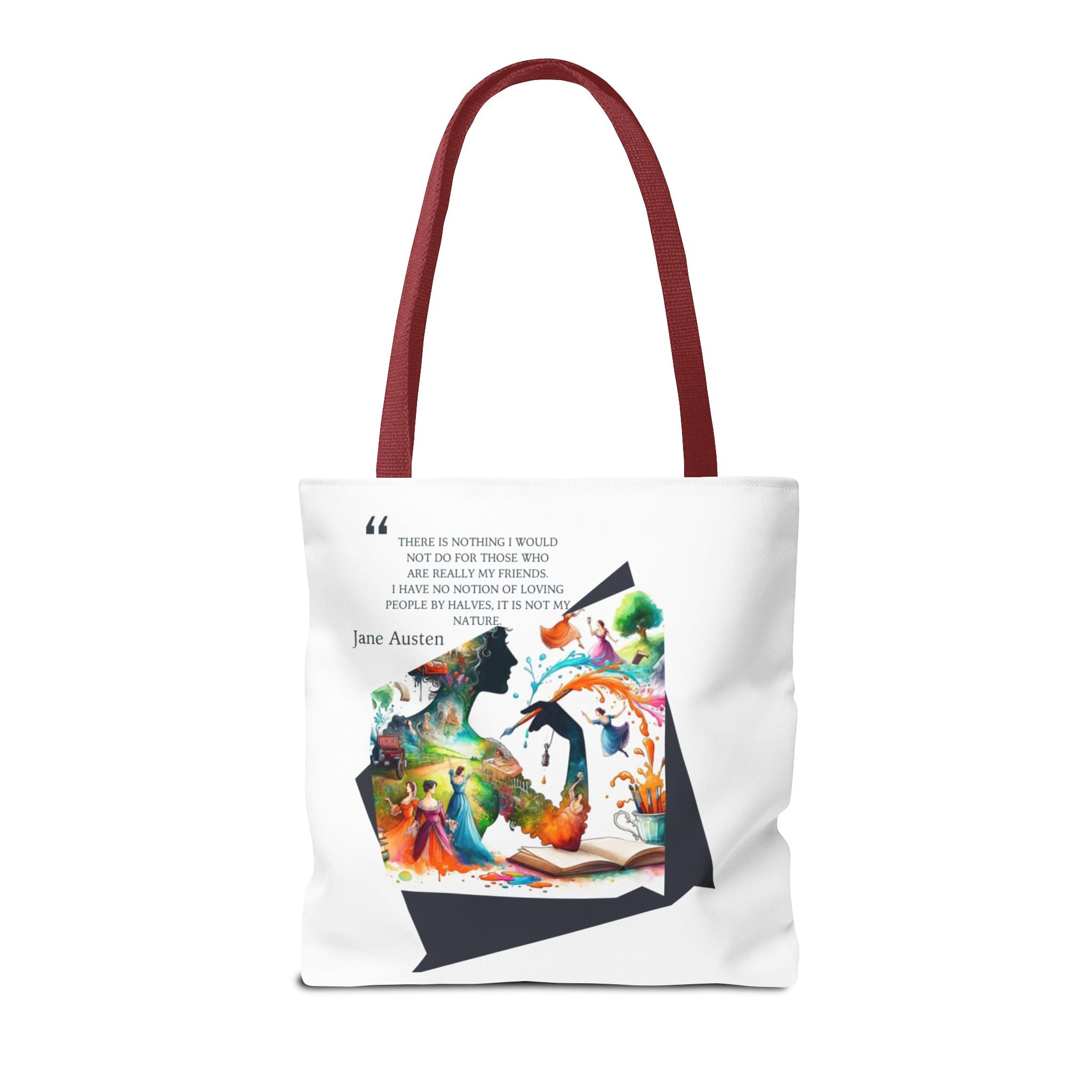Jane Austen - There is nothing I wouldn't do for my friends Tote Bag (AOP) in 3 sizes