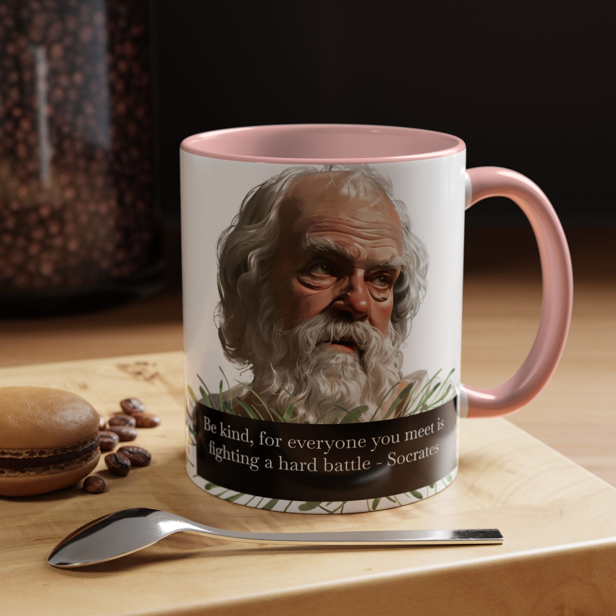 Socrates quote - Be Kind... 11oz, 15oz Accent Mugs