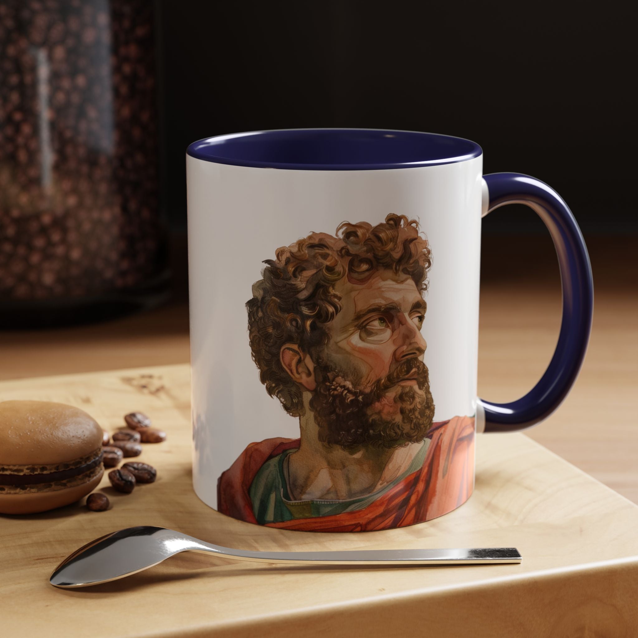 Marcus Aurelius Colour of a Soul Quote Mug | Philosophical Coffee Cup | 11oz, 15oz Accent Mugs for Thinkers| Stoics| Roman Empire