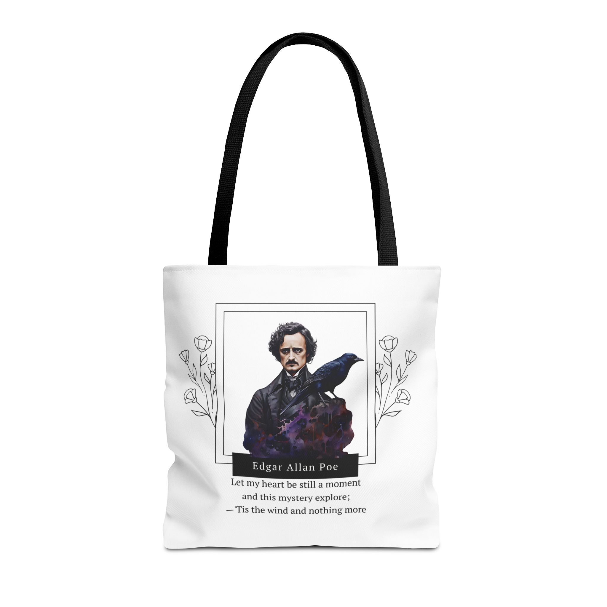 Edgar Allan Poe The Raven Quote Tote Bag | Gothic Mystery AOP Tote