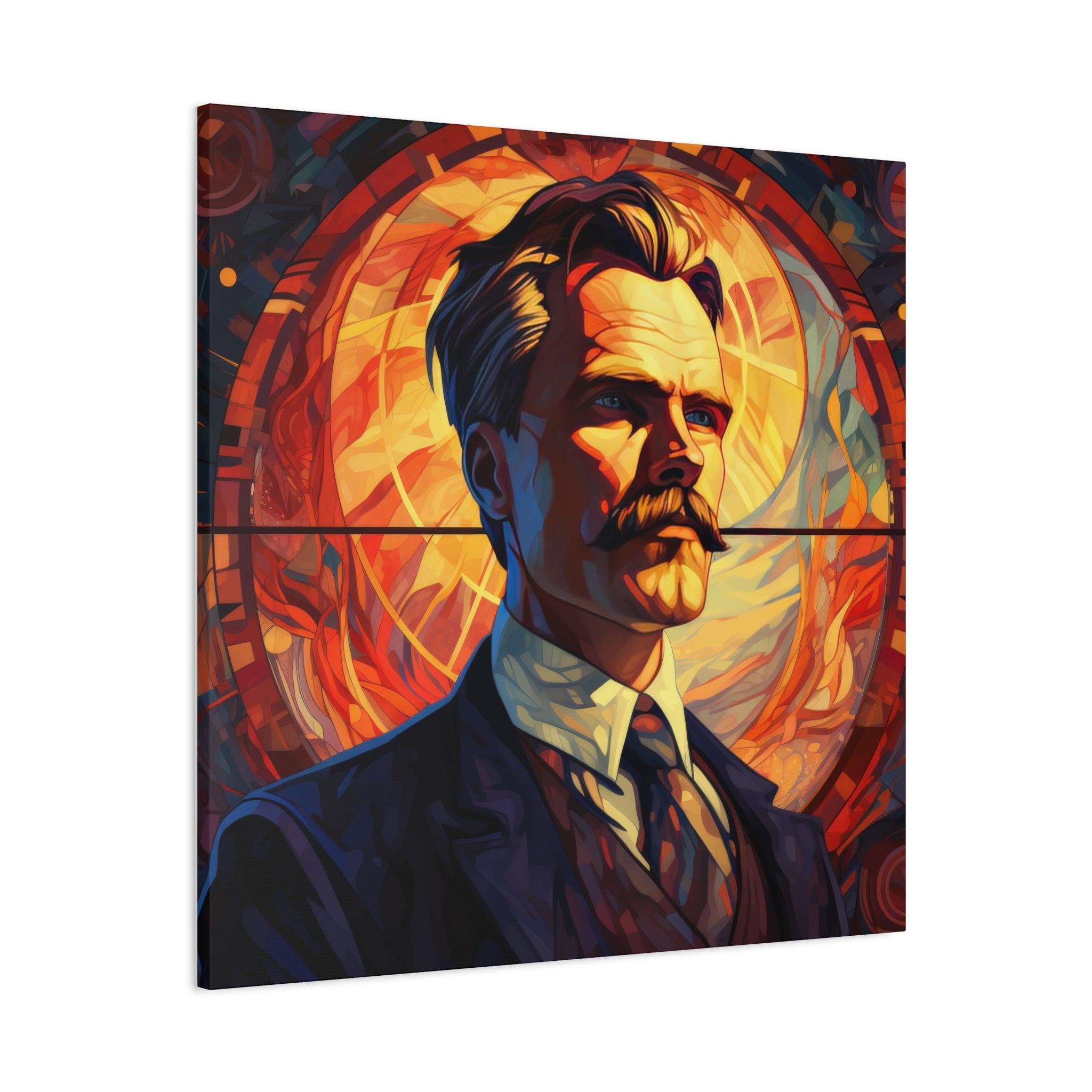 Friedrich Nietzsche Matte Canvas, Stretched, 1.25" | German Philosopher | Nihilism