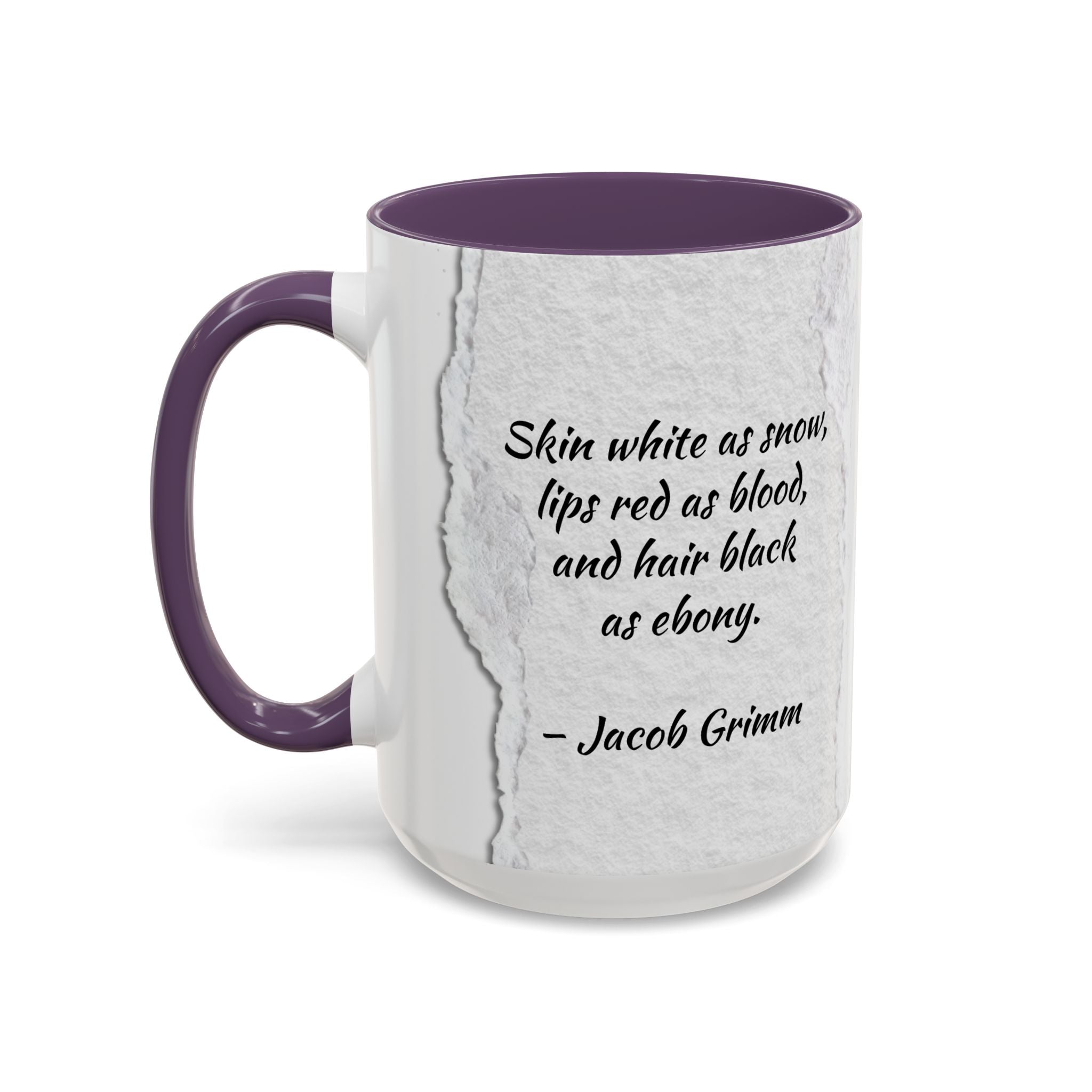 Brother's Grimm Snow White quote  with picture Accent Coffee Mug (11, 15oz) | Fairytale lover's mug