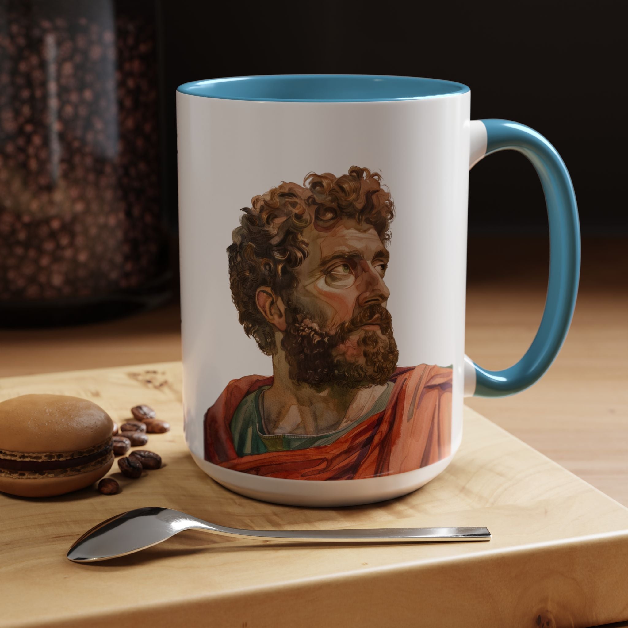 Marcus Aurelius Colour of a Soul Quote Mug | Philosophical Coffee Cup | 11oz, 15oz Accent Mugs for Thinkers| Stoics| Roman Empire