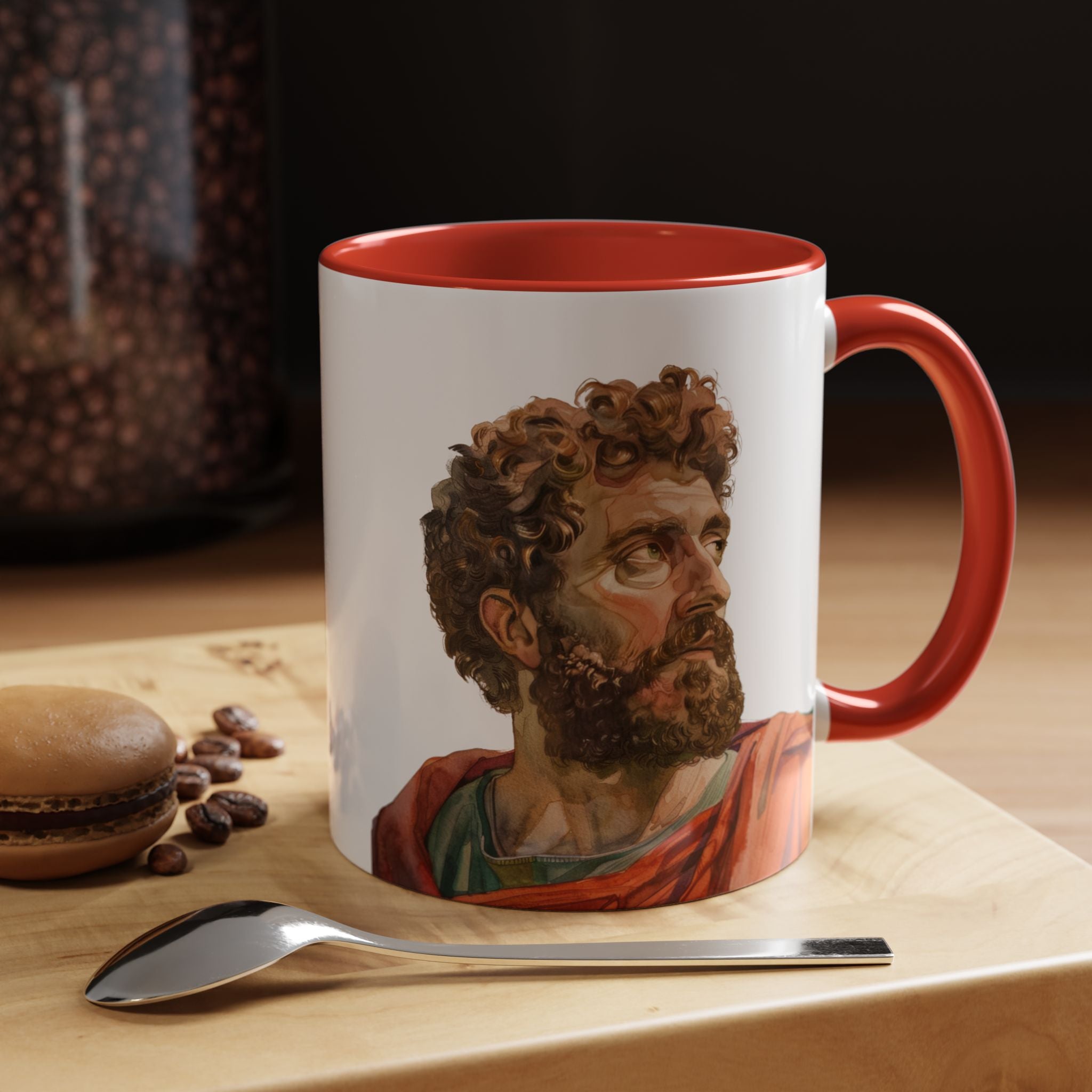 Marcus Aurelius Colour of a Soul Quote Mug | Philosophical Coffee Cup | 11oz, 15oz Accent Mugs for Thinkers| Stoics| Roman Empire