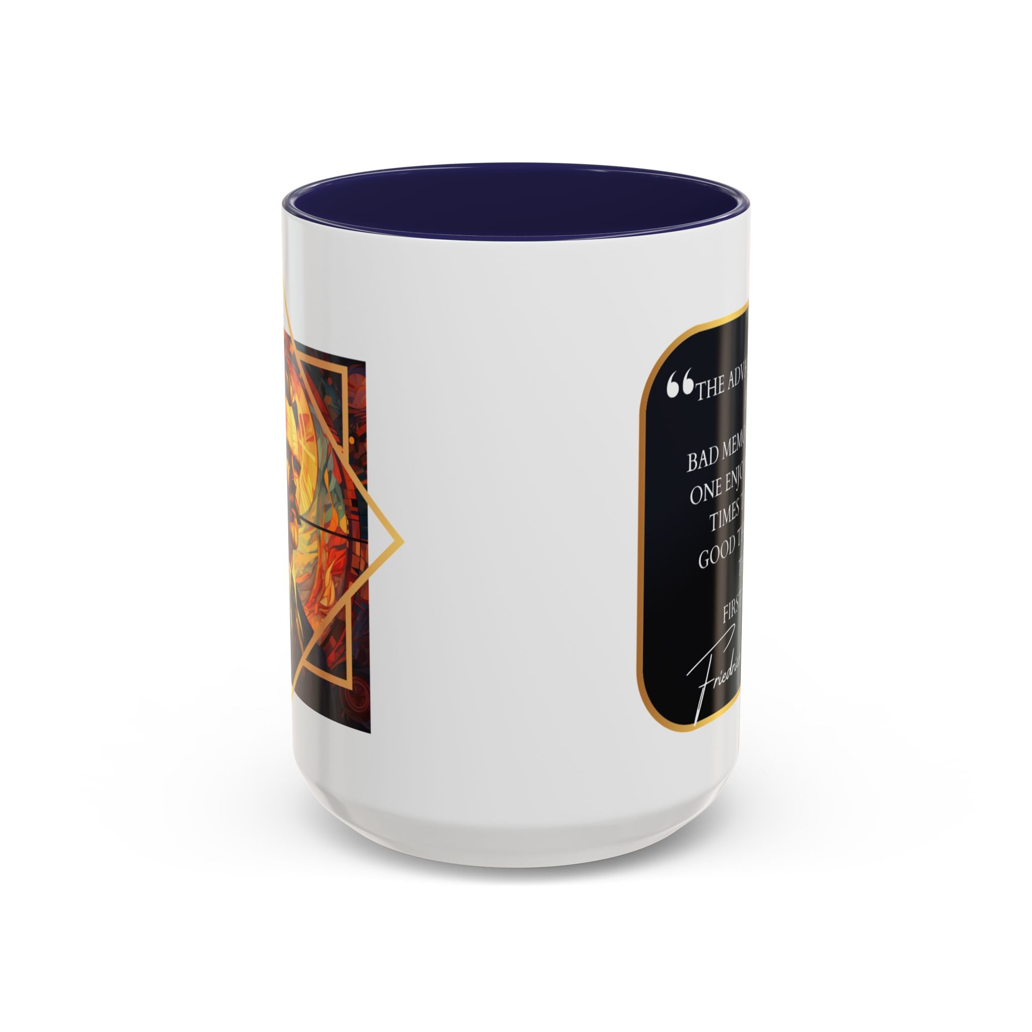 Nietzsche Bad Memory Advantage Quote Coffee Cup | 11oz, 15oz Accent Mugs for Philosophy Lovers & Thoughtful Gifts