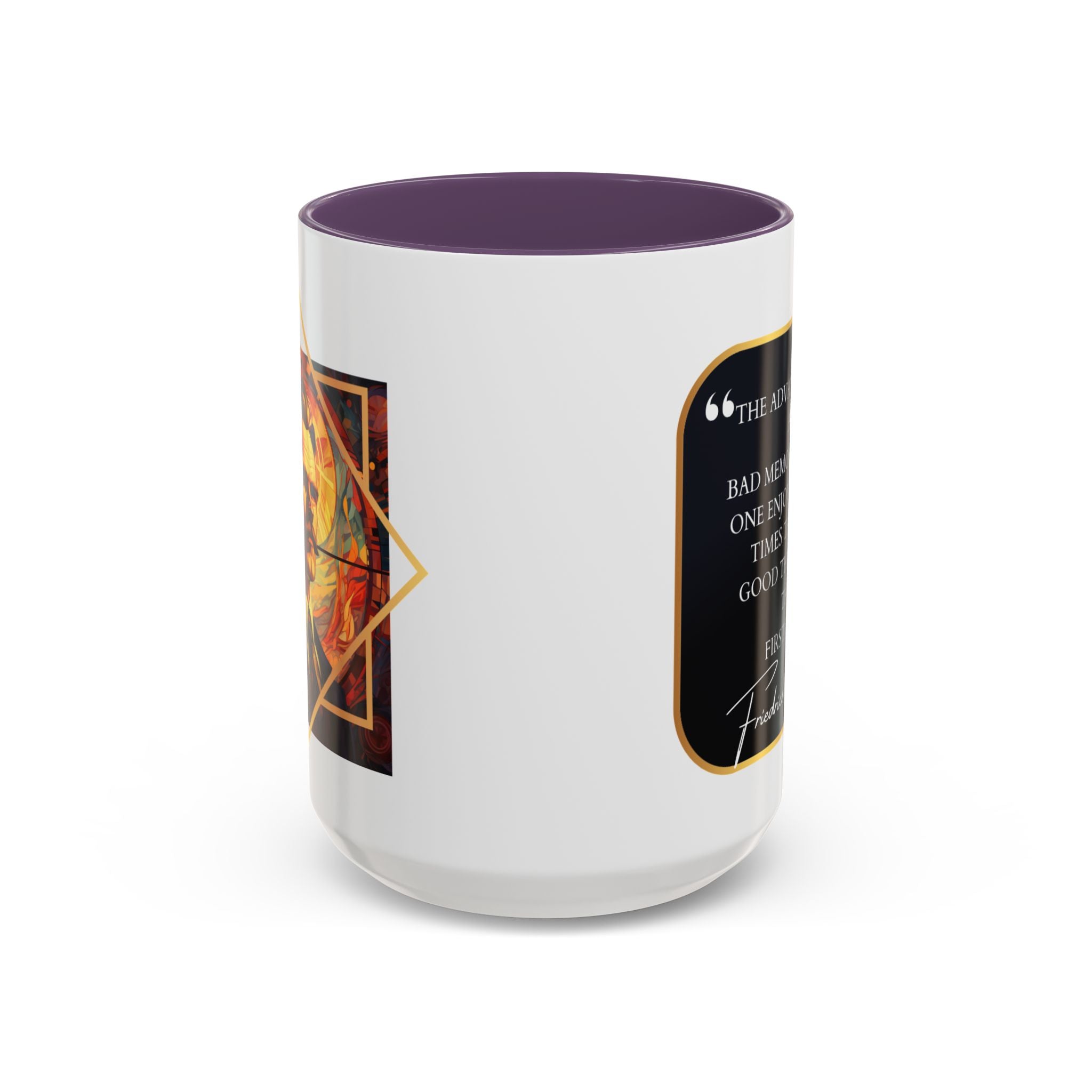 Nietzsche Bad Memory Advantage Quote Coffee Cup | 11oz, 15oz Accent Mugs for Philosophy Lovers & Thoughtful Gifts