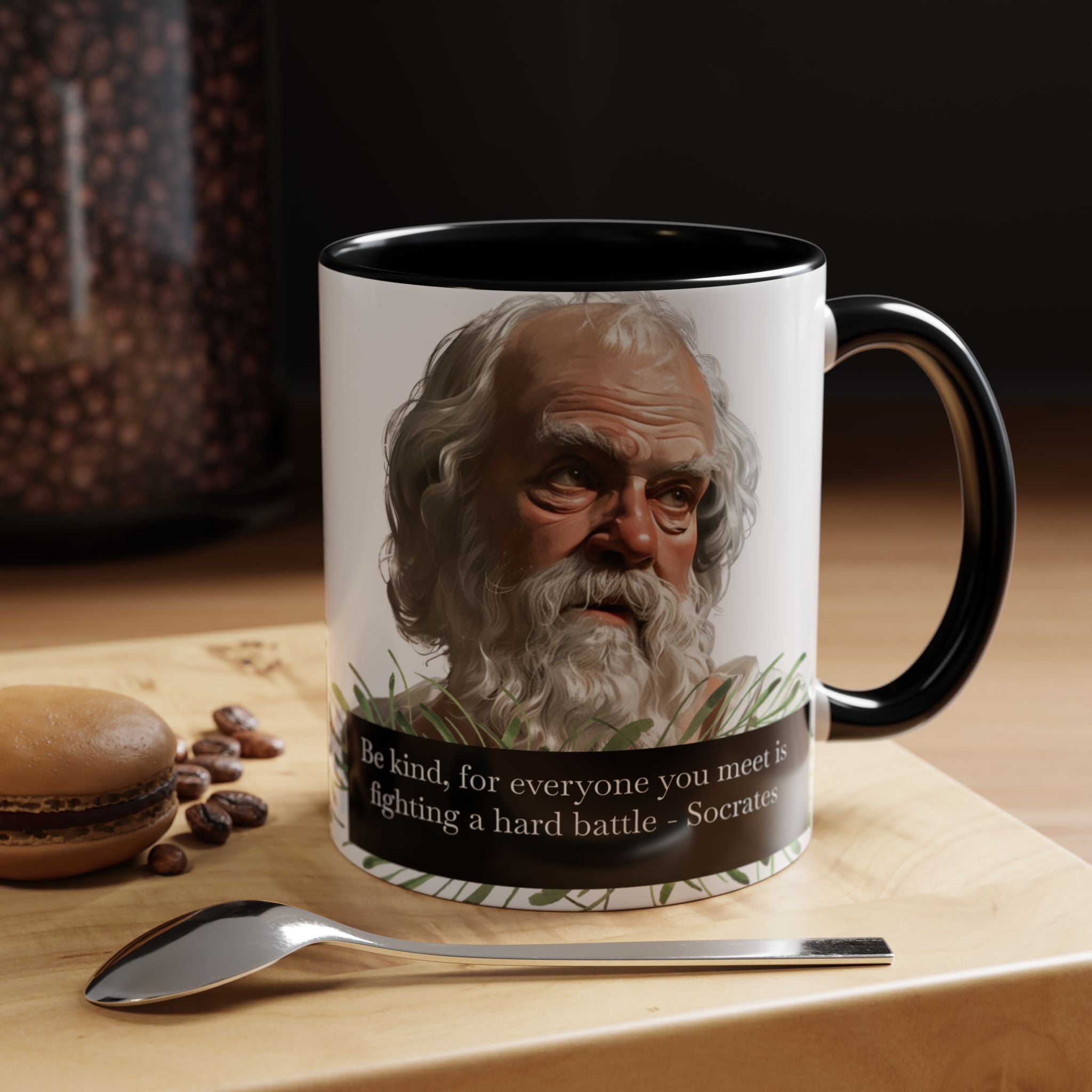 Socrates quote - Be Kind... 11oz, 15oz Accent Mugs