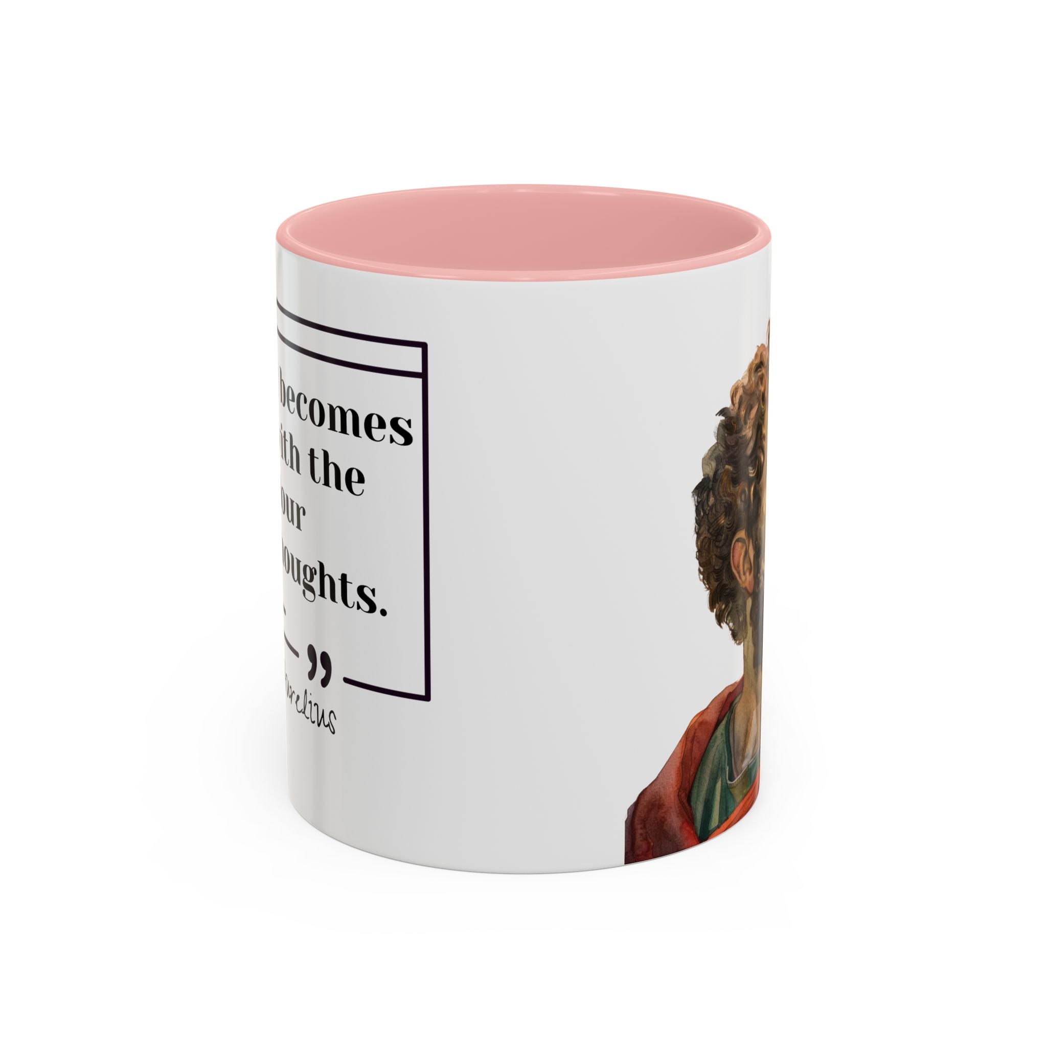 Marcus Aurelius Colour of a Soul Quote Mug | Philosophical Coffee Cup | 11oz, 15oz Accent Mugs for Thinkers| Stoics| Roman Empire